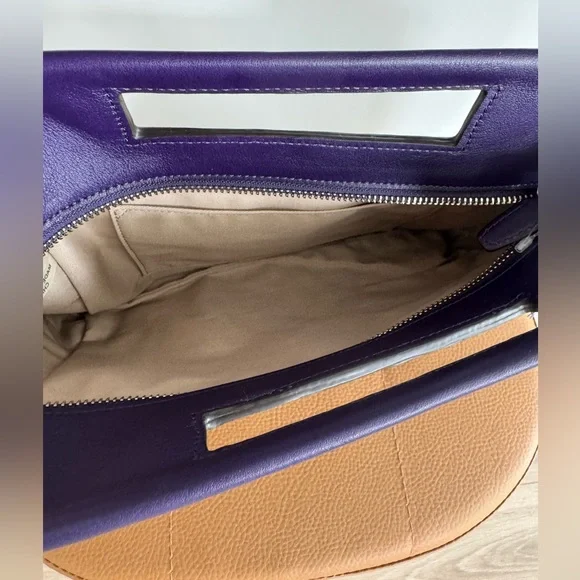 Coach Purple Leather Top Handle Bag - Picture 4 of 8